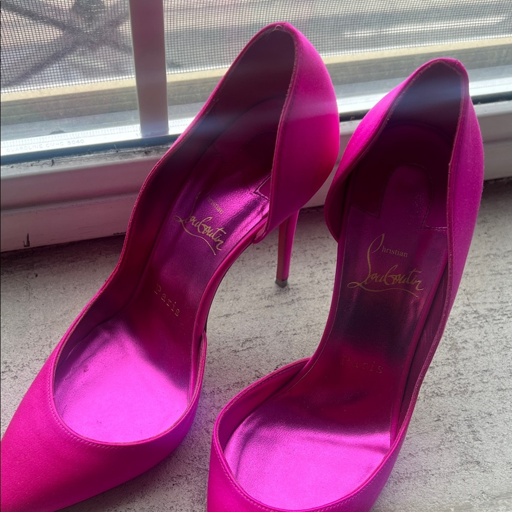 Christian Louboutin Vibrant Pink Heels - Picture 4 of 5
